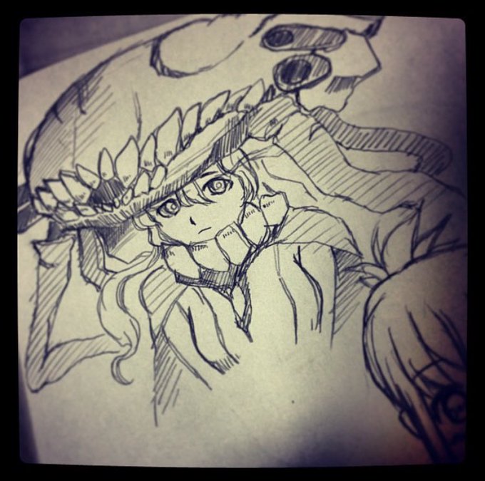 2013年の冬あたりに描いたヲ級 元のやつは引っ越しの時に捨ててしまった 