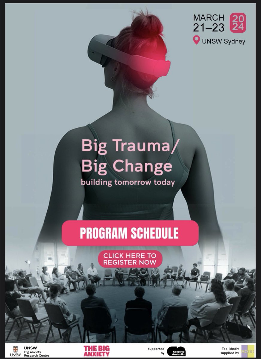 Best of luck to @UlsterCHC’s Dr @NoreenGiffney, who has been invited to participate in @thebiganxiety’s Big Trauma/Big Change international arts, culture & health forum @UNSW in Sydney, Australia on 21-23 March! thebiganxiety.org/wp-content/upl… @ulstercommmedia @UUResearchInnov @UlsterUni
