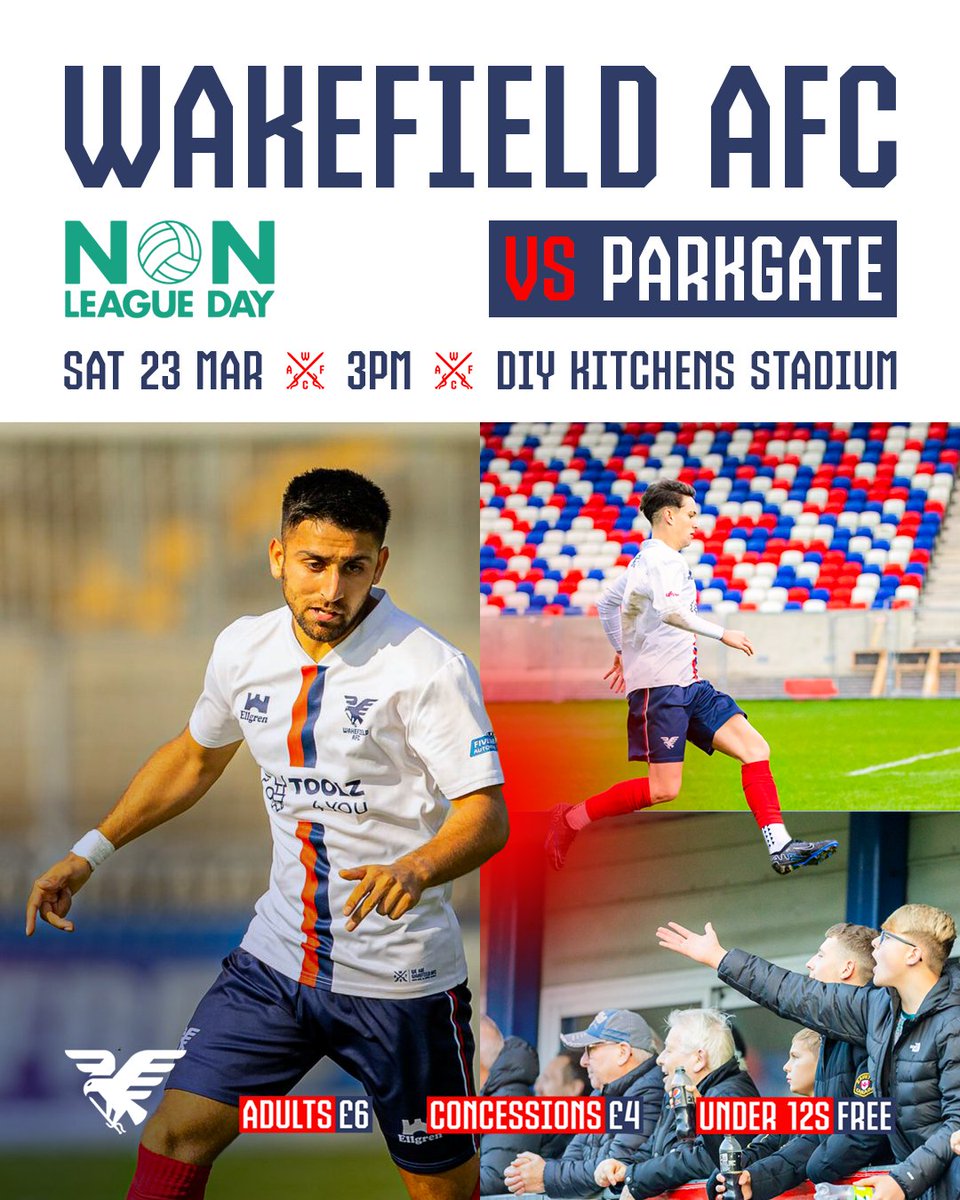 👨‍👩‍👧‍👦 | The Falcons host @parkgatefc at home this Saturday in what makes for a mouthwatering Non-league day clash. 🛫 | Coinciding with the international break, The Falcons look to host a bumper crowd. #AWAW #Falcons