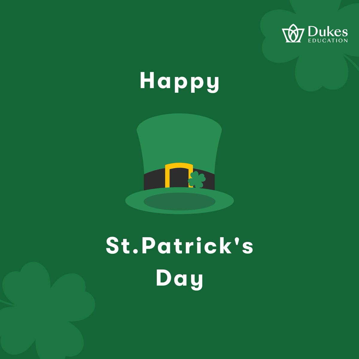 We’d like to wish a happy #StPatricksDay to people celebrating everywhere, as well as to our students and colleagues from @IOE_Dublin and @brucecollege1, and across the Dukes Education family.