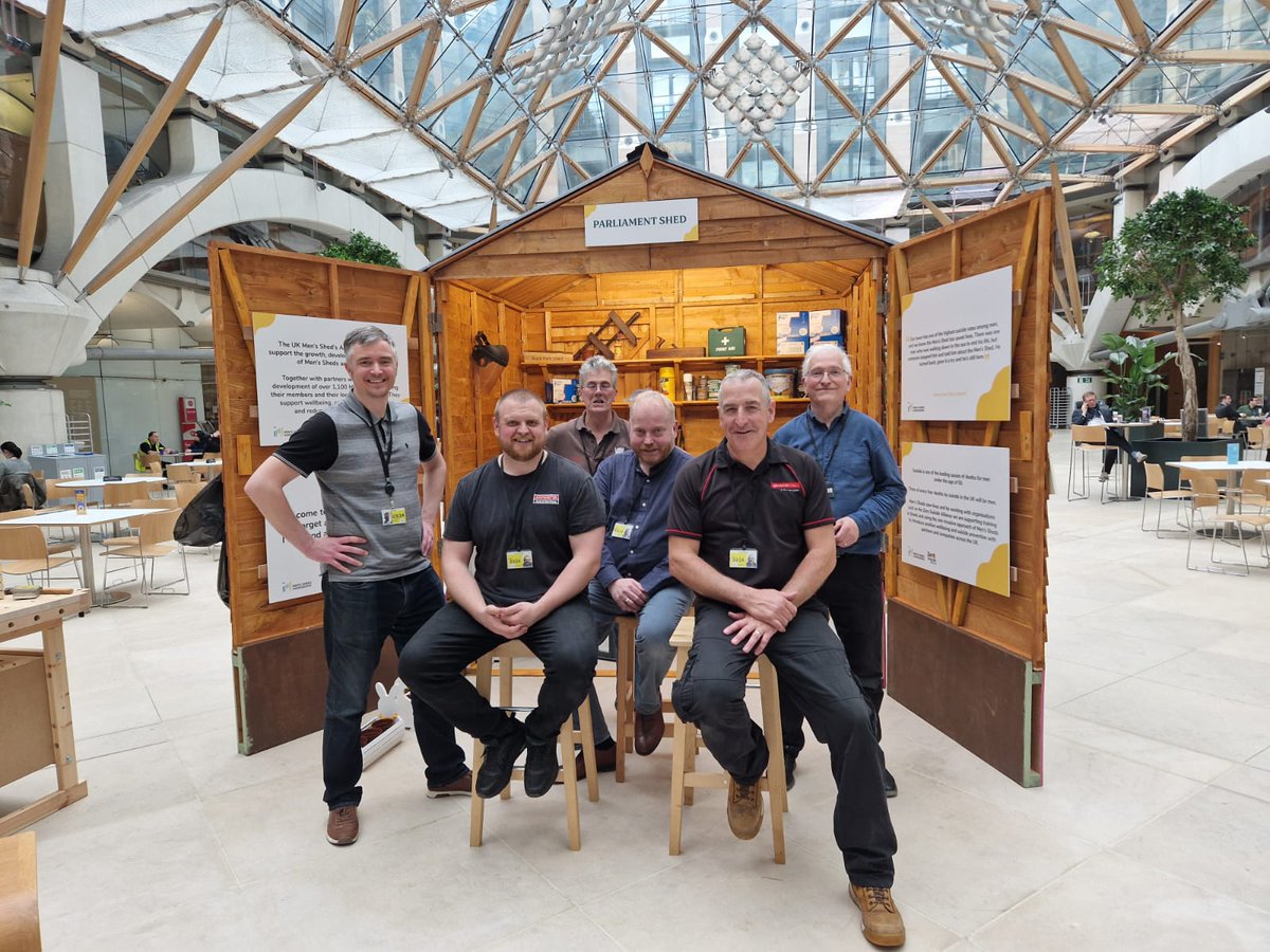 This week, we are in Parliament with our #parliamentshed.

MP's and their teams can visit us anytime throughout the week to see how they can support our movement.
 #mentalhealth #suicideprevention #endtoloneliness #menssheds 

ukmsa.org.uk
