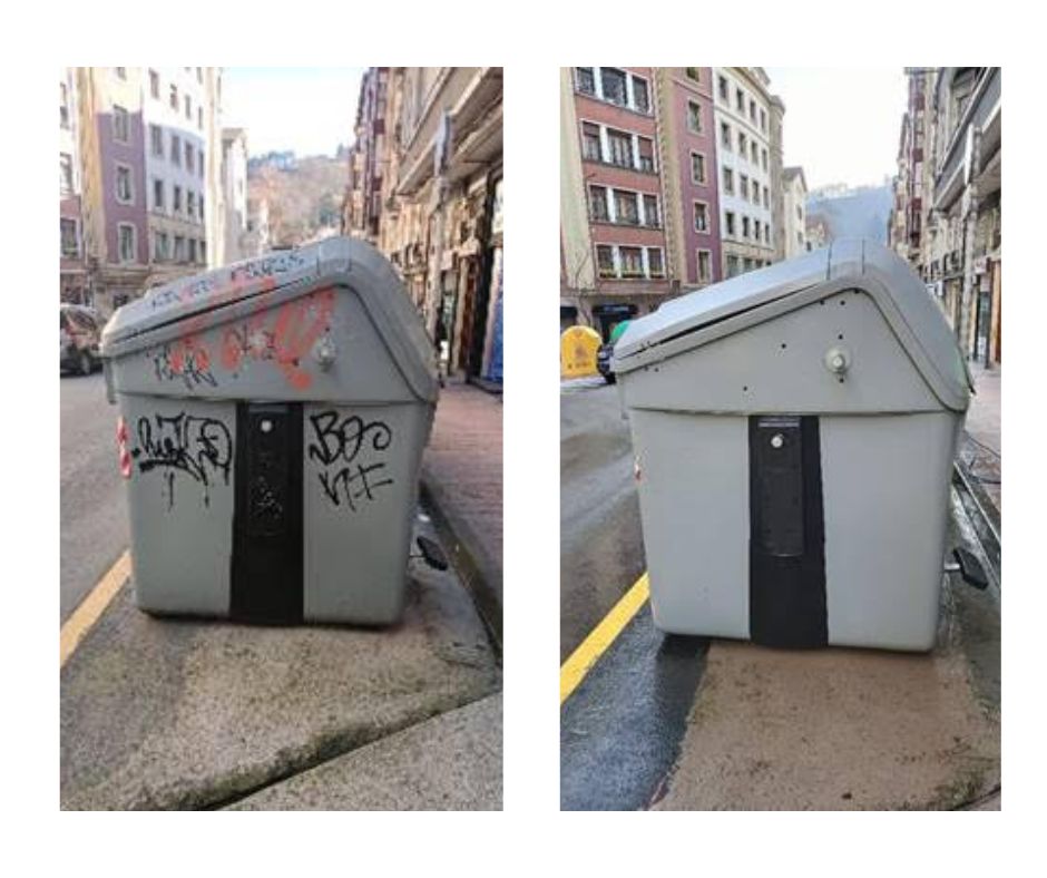 [EUS] Edukiontzietako grafitiak garbitzen ari da Mankomunitatea, kaleak garbi mantentzeko eta eskaintzen dituen zerbitzuetan hobekuntzak txertatzen jarraitzeko konpromiso irmoari eutsiz.

▶️labur.eus/1LNyb

#Debabarrena