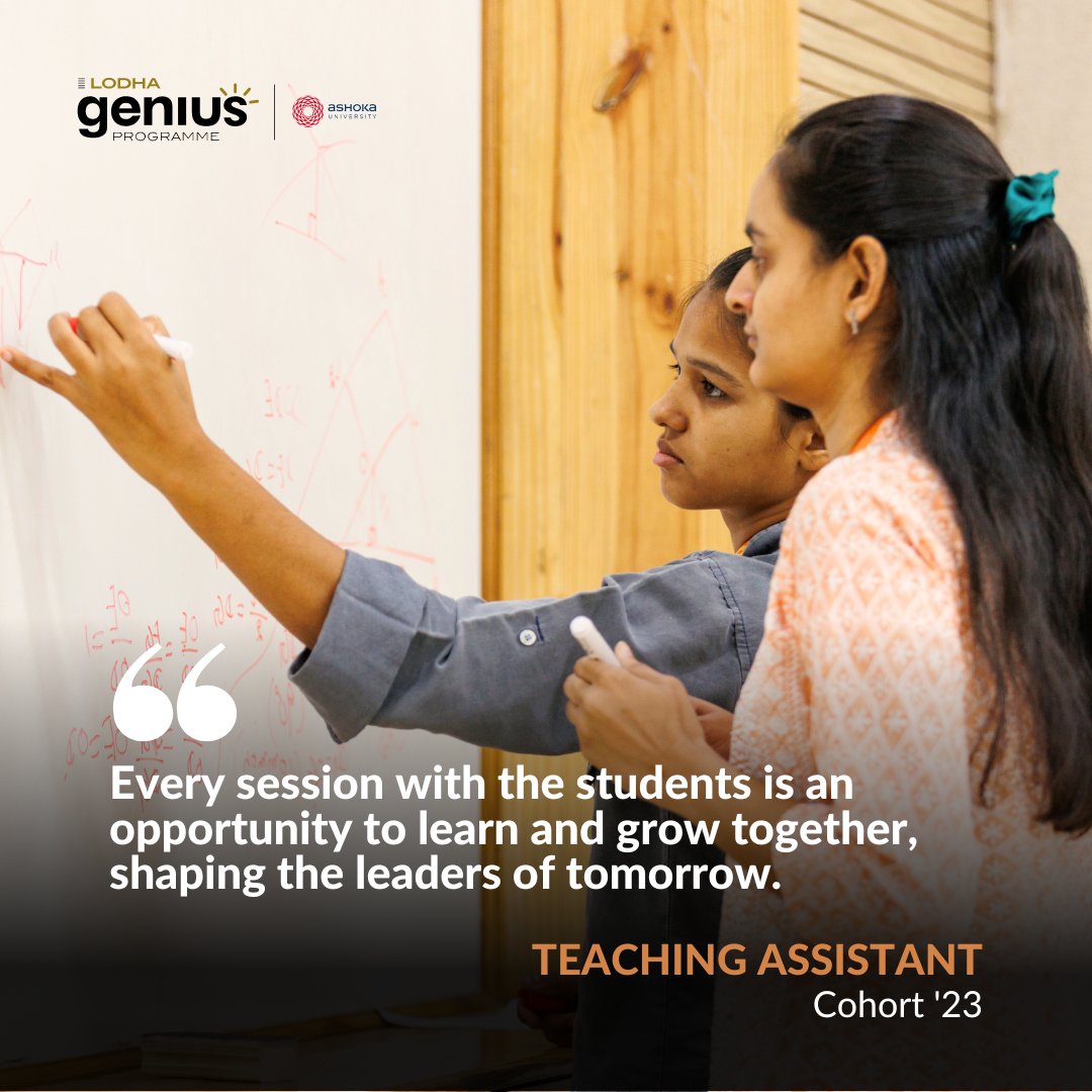 Leadership lessons come to life at the Lodha Genius Programme!  Our Teaching Assistants from Ashoka University are molding the leaders of tomorrow! 

@lodhagroup01 <a href="/AshokaUniv/">Ashoka University</a> 

#LeadershipInEducation #Mentorship