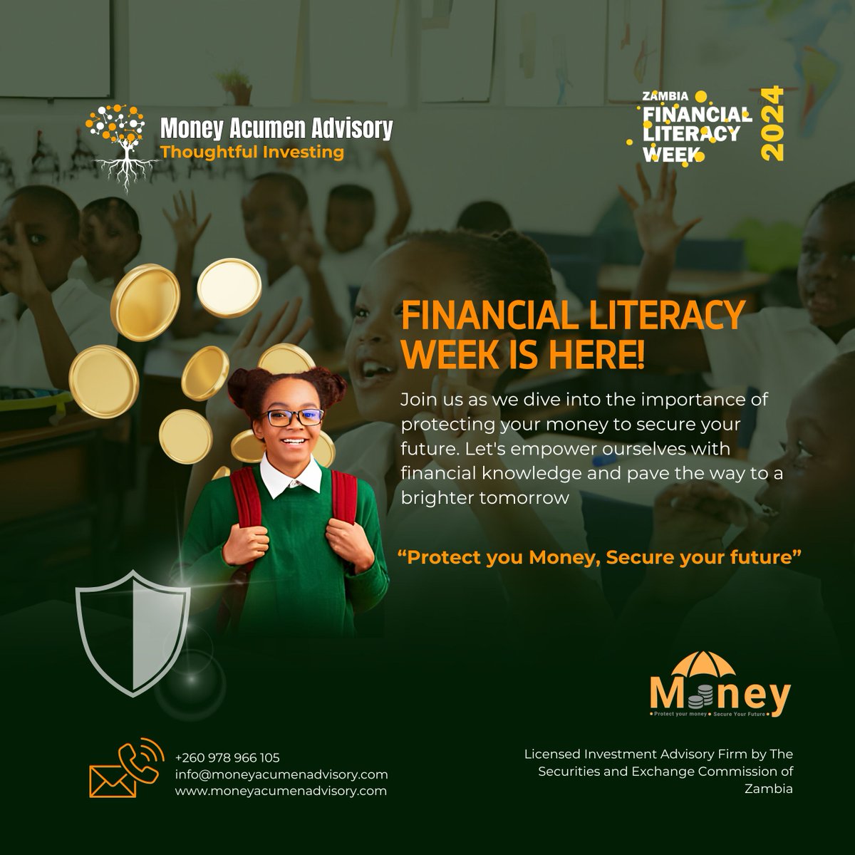 Today marks the kickoff of Financial Literacy Week.
Protect Your Money, Secure Your Future! Join us as we empower you with the knowledge and tools to navigate the financial landscape with confidence.

#FLW2024 #FinancialLiteracyWeek #MoneyAcumenAdvsiory #ThoughtfulInvesting