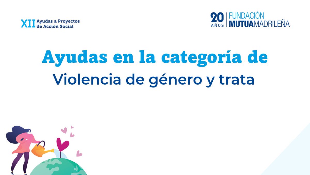 fundacionmutua's tweet photo. Continuamos con la entrega de las #AyudasFundaciónMutua en la categoría destinada a la lucha contra la violencia de género y la explotación sexual. Conoce los proyectos beneficiarios en este hilo. ➕ https://t.co/VhO0gEo6jQ