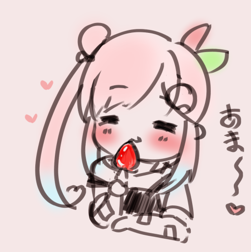 「makan yang manis2 biar pegel2nya cepet i」|haloclo 🐈‍⬛🎀 Comifuro16 F-54 HaloxNikkiのイラスト