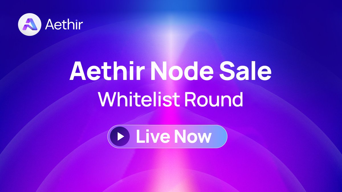🎉 AETHIR’S WHITELIST NODE SALE IS LIVE 🚨

What makes Aethir different?

1️⃣ Industry Recognition: Aethir is an NVIDIA Inception Program member 
2️⃣ Network Size: Aethir's GPU network is 20 times larger than the RNDR Network 
3️⃣ Compute Power: Aethir offers 45 times more TFLOPS…