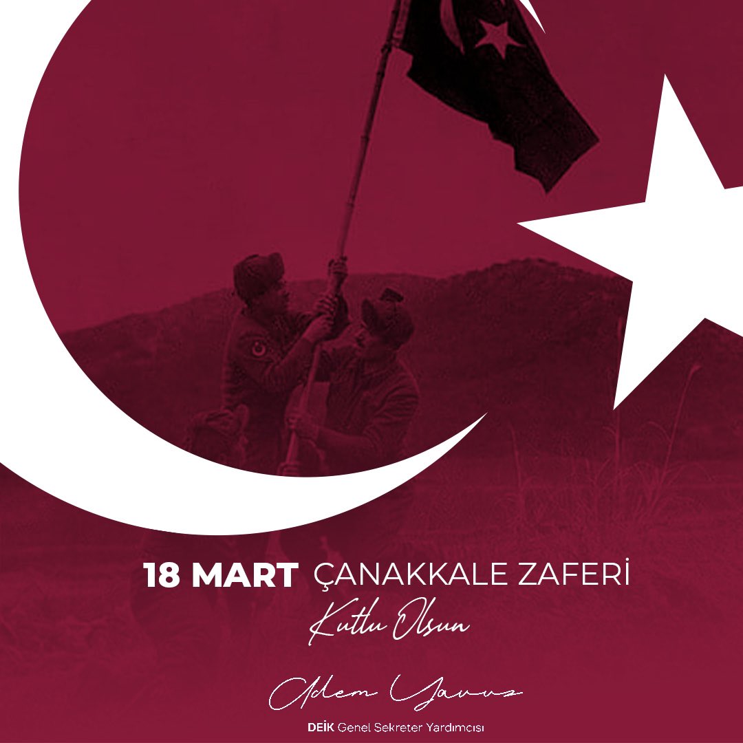 18 Mart Çanakkale Zaferimiz Kutlu Olsun! 🇹🇷 Aziz şehitlerimizi ve ebediyete intikal eden gazilerimizi rahmetle anıyorum.