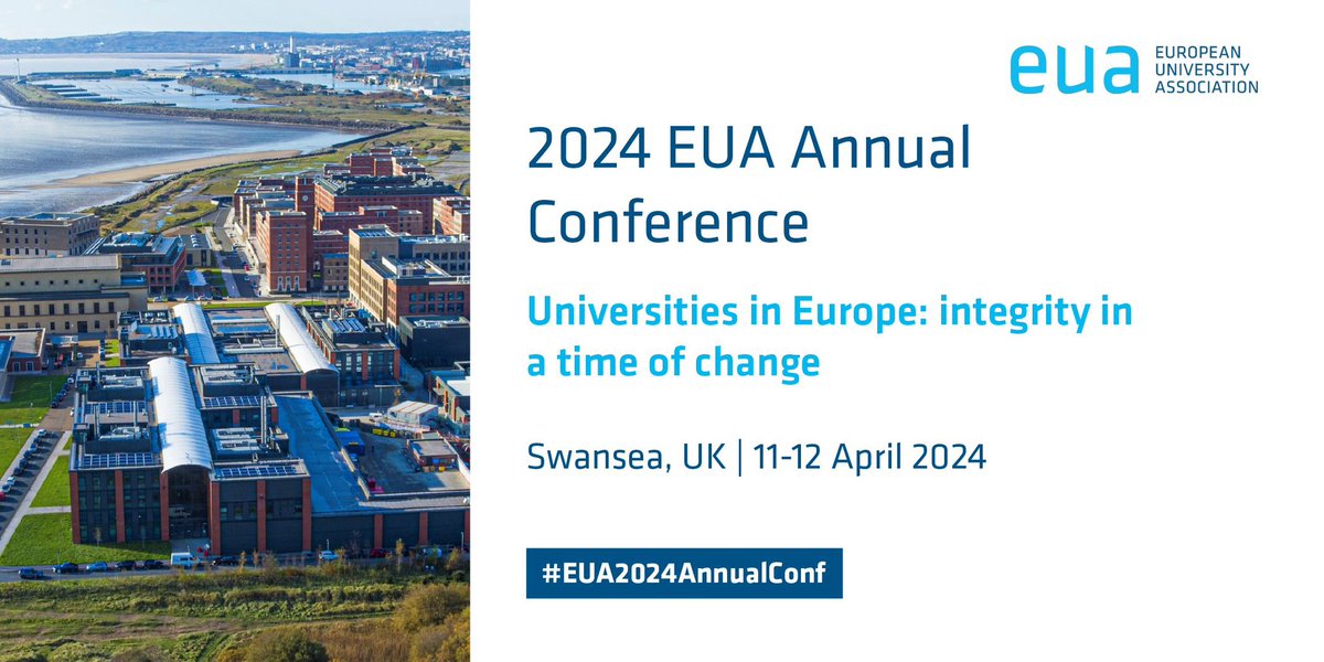 The #EUA2024AnnualConf is quickly approaching. This year's topic will be: '#Universities in #Europe: #integrity in a time of change'. 👉🏻 bit.ly/3THDXAp