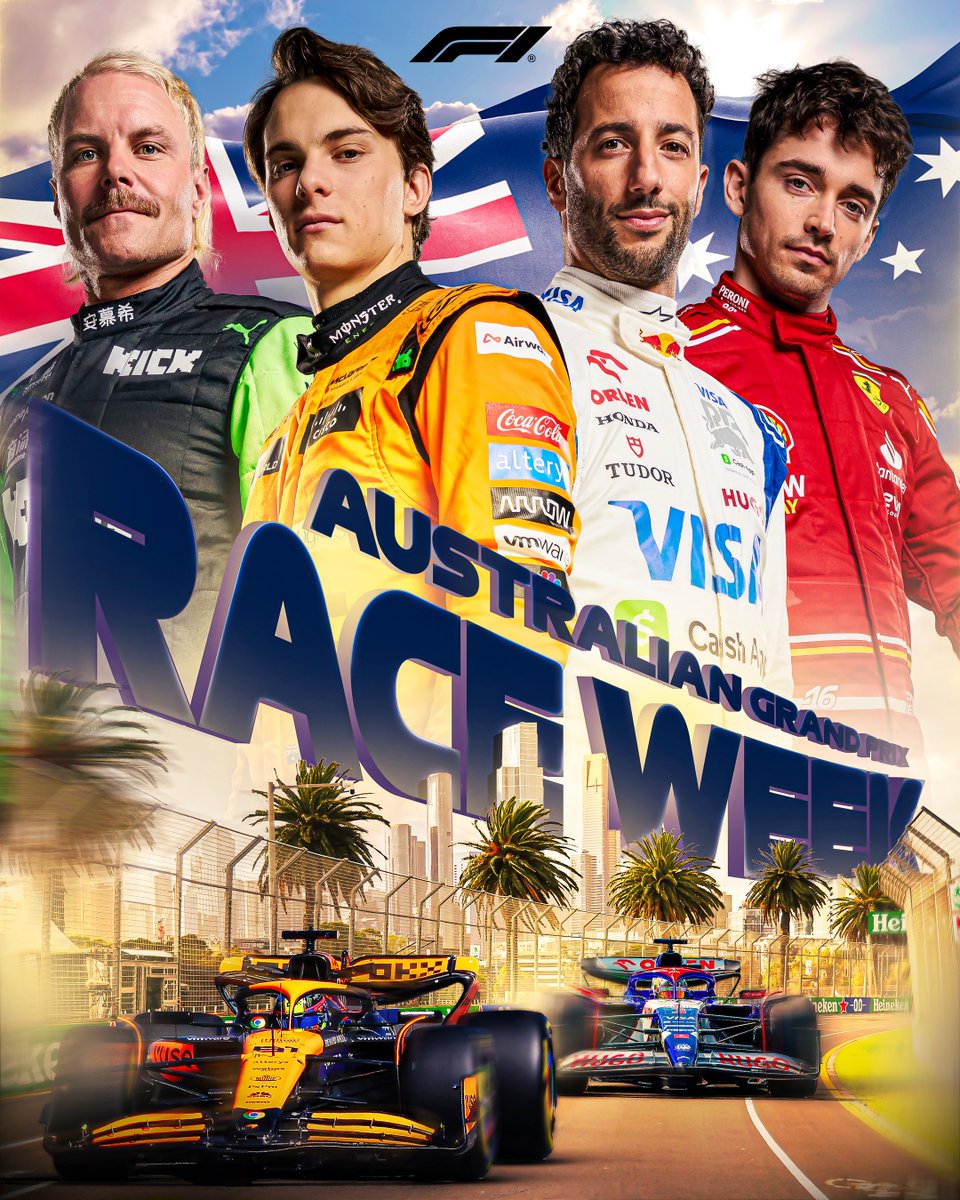 AuRupteur's tweet image. On débute le thread #F1Posters de l'#AusGP 2024 avec le poster officiel de la #F1.