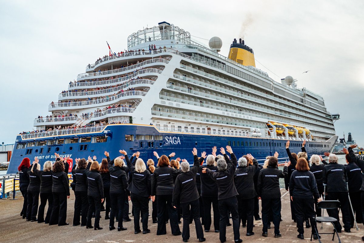 Passengers aboard @saga_travel_uk's Spirit of Discovery were treated to special sail away performance from @RockChoir, as they departed yesterday! This was the 1st time they have performed here, but they will be back for selected sailings this year. Thanks to all who took part!