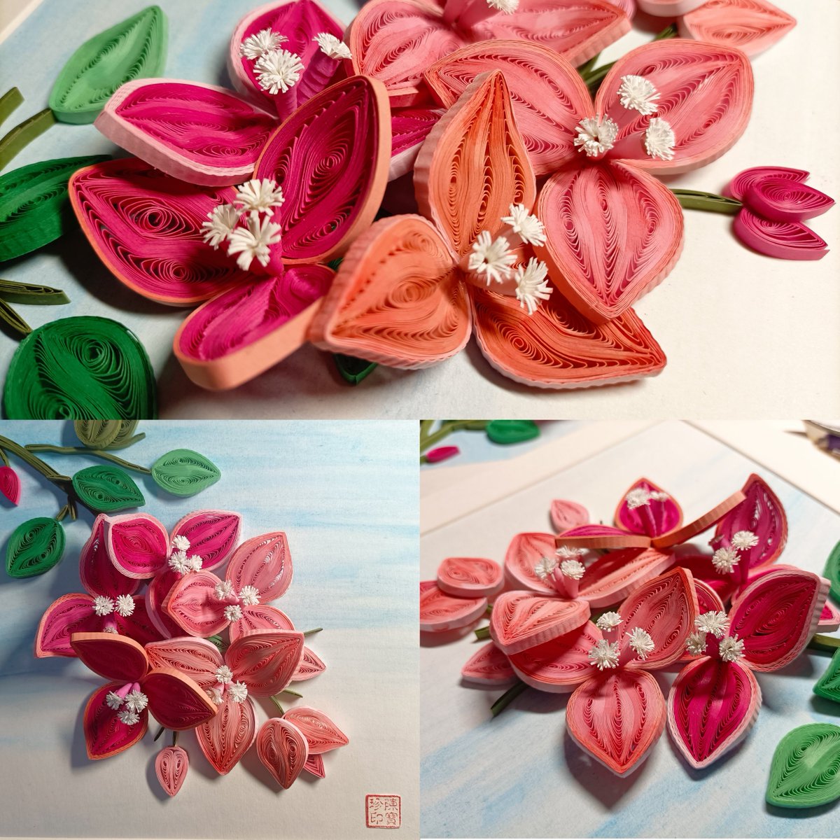Spring flew by quickly, and it’s hard to retain fallen petals. In Xiamen, an artist Ms. Chen Baozhen memorized the blooming flowers by quilling paper. She puts so much passion and creativity into her work, showing love to her hometown, Xiamen. #VisitXiamen #LifeinSeasideGarden