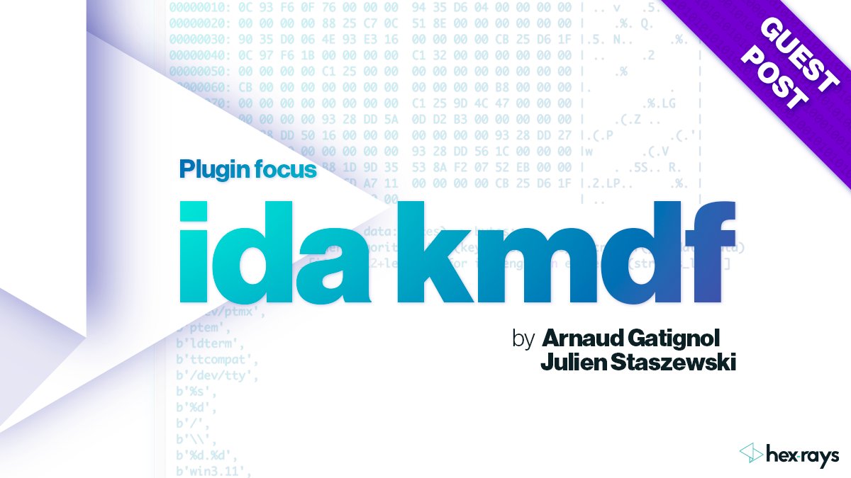 Take the time to read our new #PluginFocus article. In this blog post, Arnaud Gatignol (@_anyfun) and Julien Staszewski (<a href="/_0perator/">0perator</a>) from the <a href="/thalium_team/">Thalium Team</a> introduce ida kmdf, a tool that helps with your KMDF driver analysis. Read more 🌐 hex-rays.com/blog/plugin-fo…

#idapro