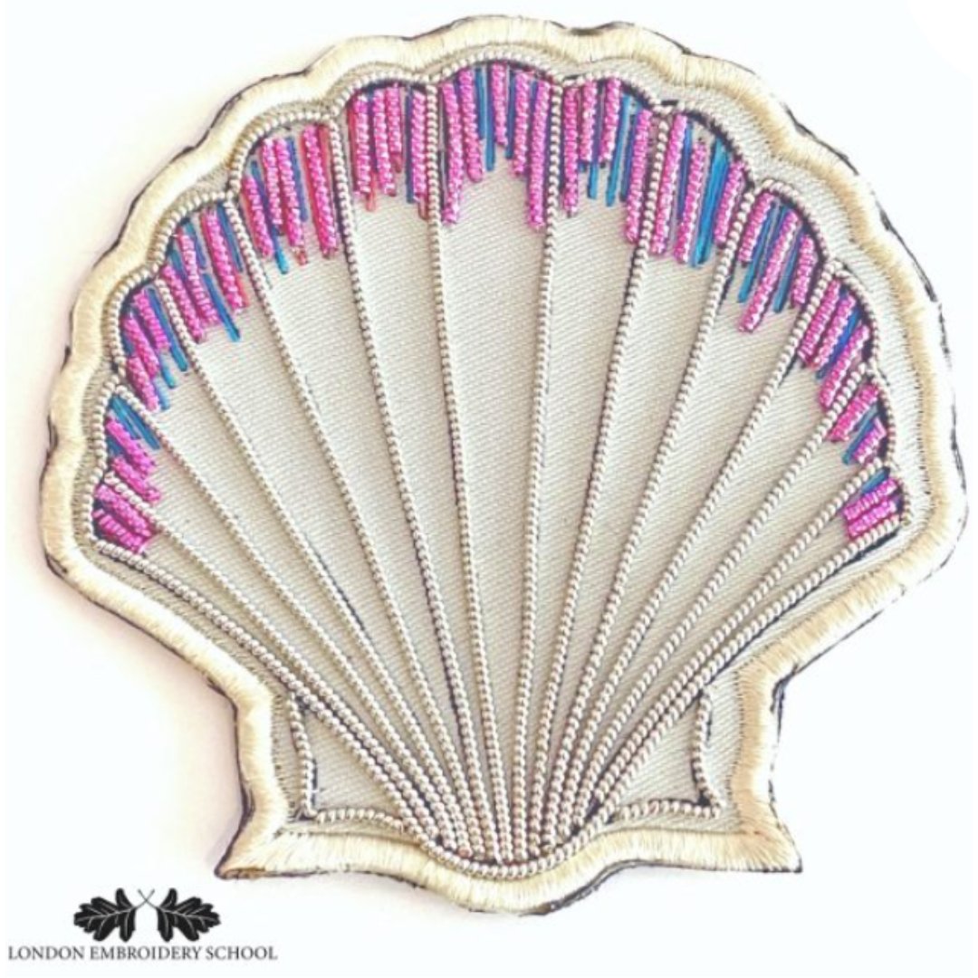 LondonEmbSchool's tweet image. "May the shells on the beach remind you that treasures arrive every day in the form of simple things." - Obasanjo Samuel
.
.
.
.
.
#londonembroideryschool #clamshell #embroidery #goldwork #patch #straightstitch #brightcheck