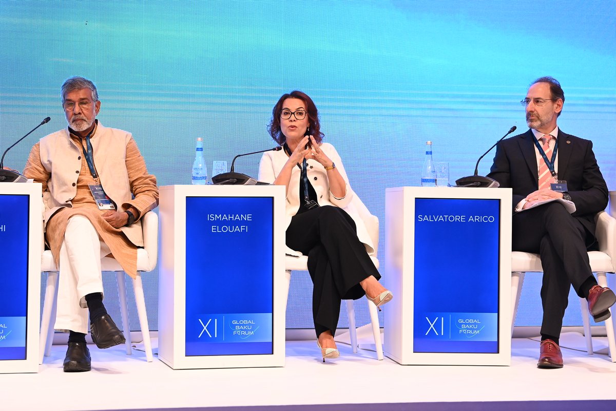CGIAR_EMD's tweet photo. At #GlobalBakuForum, I spoke about the need to address #Inequality as a key driver of interrelated social, economic, environmental, and institutional vulnerabilities. #XIGBF https://t.co/eXqYZmc0fx
