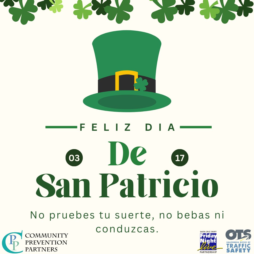 sccfnlp's tweet image. Feliz día de San Patricio

Beber y conducir puede tener muchas consecuencias negativas, incluyendo tiempo en la cárcel, heridas y la muerte. Manténgase seguro este Día de San Patricio y siempre planifique con anticipación si va a beber.

El financiamiento para este programa fue…