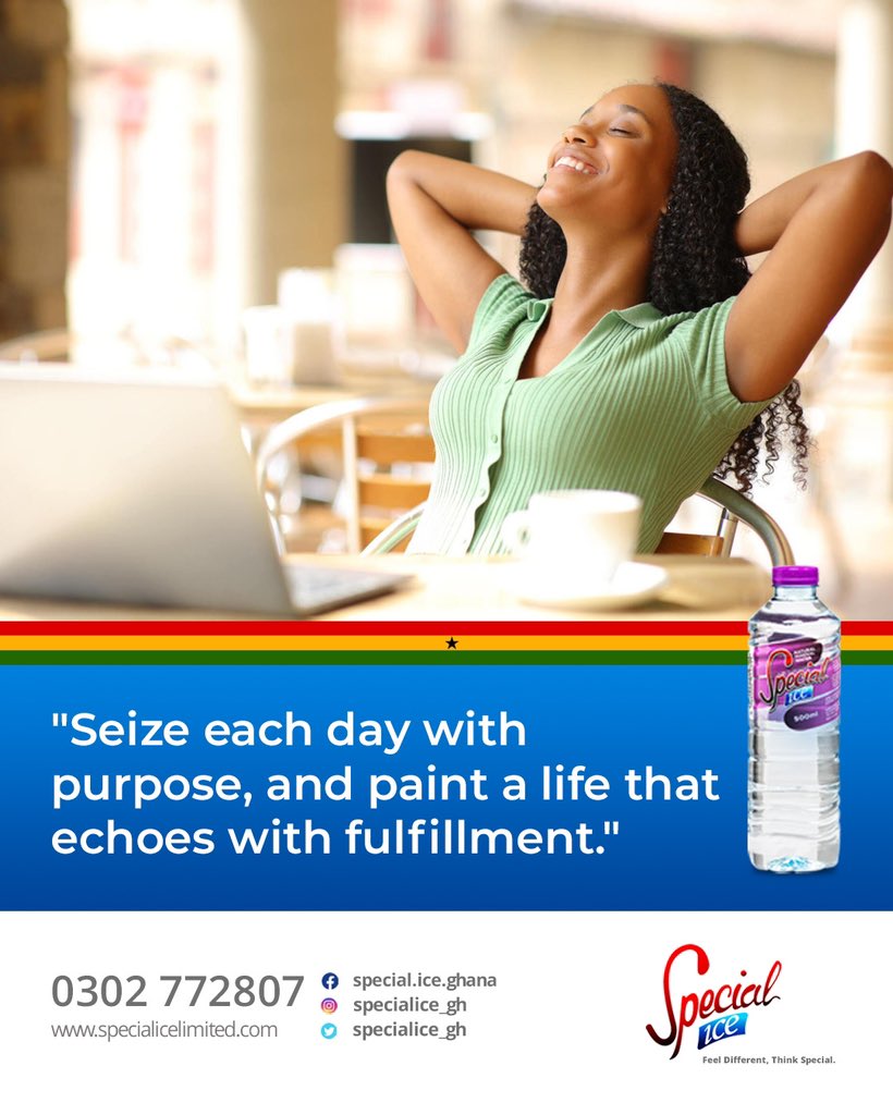SpecialIce_gh's tweet photo. Happy New Week!
#MondayMotivation
#CelebrateGhana
#FeelDifferentThinkSpecial
#SpecialIce
#DrinkSpecialIce https://t.co/P1KGotsNTr