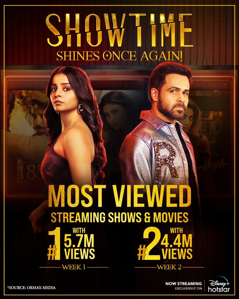 #Showtime doesn’t stop giving…entertainment!✨ #HotstarSpecials #Showtime, now streaming only on Disney + Hotstar! #KaranJohar @apoorvamehta18 @somenmishra0 #MihirDesai #SumitRoy @architkumar1 #NaseeruddinShah @emraanhashmi @MahimaMakwana_ @Roymouni