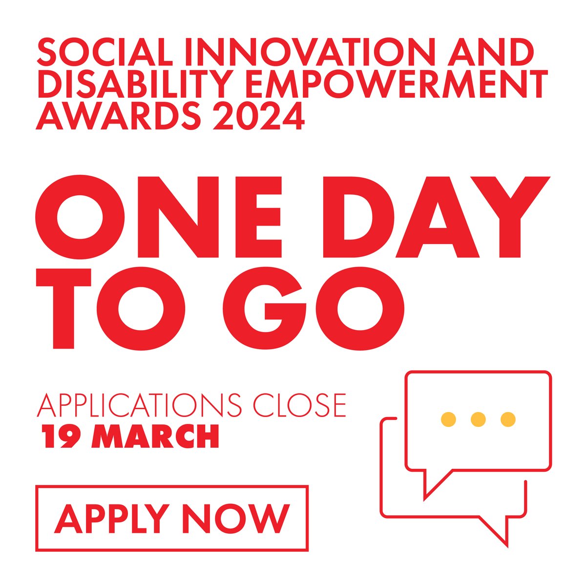 Just ONE DAY left to apply for our Social Innovation and Disability Empowerment Awards 2024. Apply now sabfoundation.co.za/social-innovat… #MakingADifference #ItStartsHere #SABFSIA2024