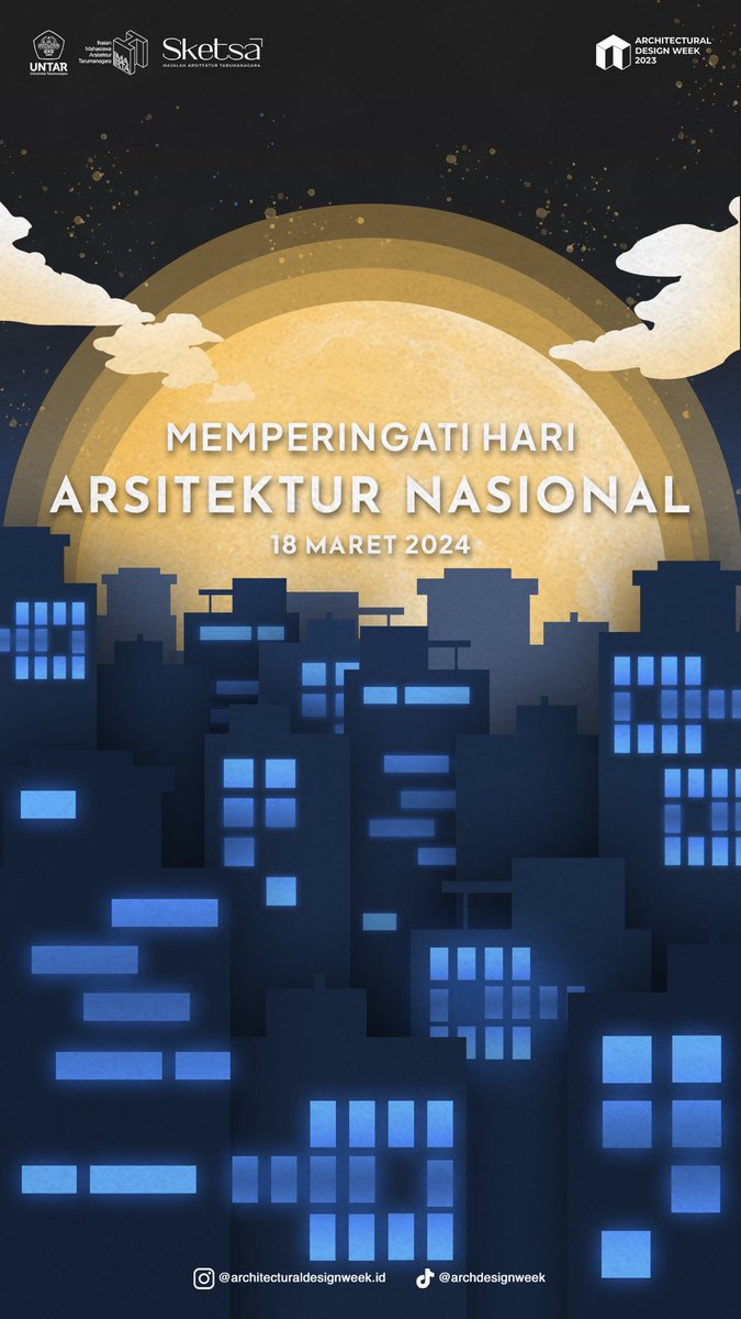 #ADW2024 ; Selamat Hari Arsitektur👷🏻

Hayooo, siapa yang punya teman/keluarga yang bergerak di bidang arsitektur? Kira-kira kalian udah ucapin belum🤔 Yuk ucapin sekarang!

#arsitektur #arstitekturUNTAR #architecturaldesignweek #architecturaldesignweek2024