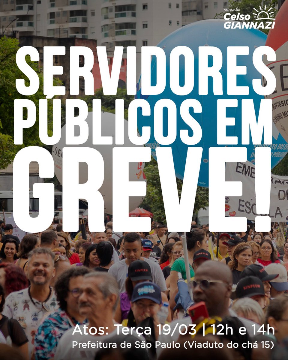CelsoGiannazi's tweet photo. 2% para os servidores, 46% de aumento para o prefeito. Isso é justo?

Após muitos anos de perdas salariais, o prefeito Ricardo Nunes oferece apenas 2,16% de reajuste para os servidores. Um deboche! Não podemos esquecer: em 2022, o prefeito recebeu um aumento de mais de 46%! https://t.co/dzLT7iabC5