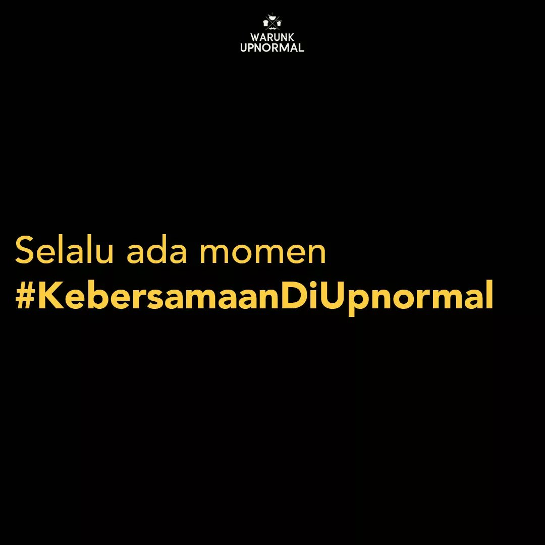 Dari PHK sampai cinta ditolak💔 dari gagal kuliah hingga hal yang tak terduga🥲 

Di Warunk Upnormal, setiap kisah jadi istimewa.#KebersamaanDiUpnormal jadi pengalaman seru yang kita rajut bareng~👬👭

Ngomong-ngomong, siapa nih yang lagi galau? Sini curcol di kolom komentar😙
