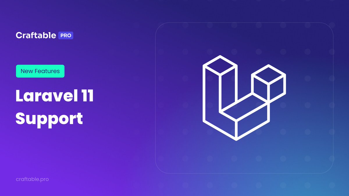 Craftable PRO is ready for Laravel 11! 🤩 You can accelerate your development 🛠️ and enjoy a beautiful Laravel admin panel 🎨 while using the latest Laravel. Your new project awaits! 🌈

#CraftablePRO #Laravel11 #Laravel #LatestLaravel #BeautifulAdmin #WebDevelopment