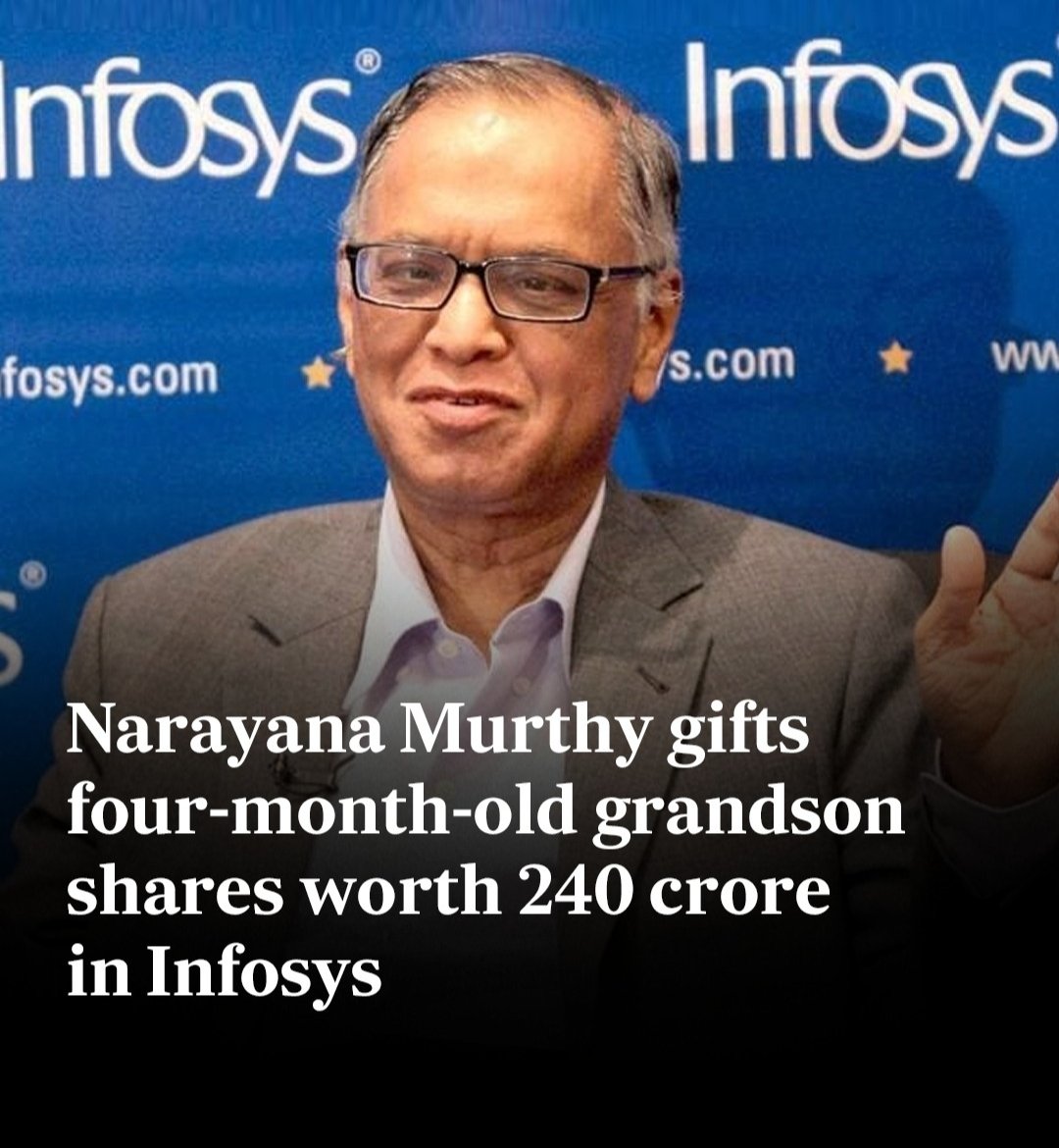 kdsanyam's tweet photo. The only grandfather who didn't sell his highway wale zameen 

#narayanamurthy #infosys https://t.co/wCcchLhGc2
