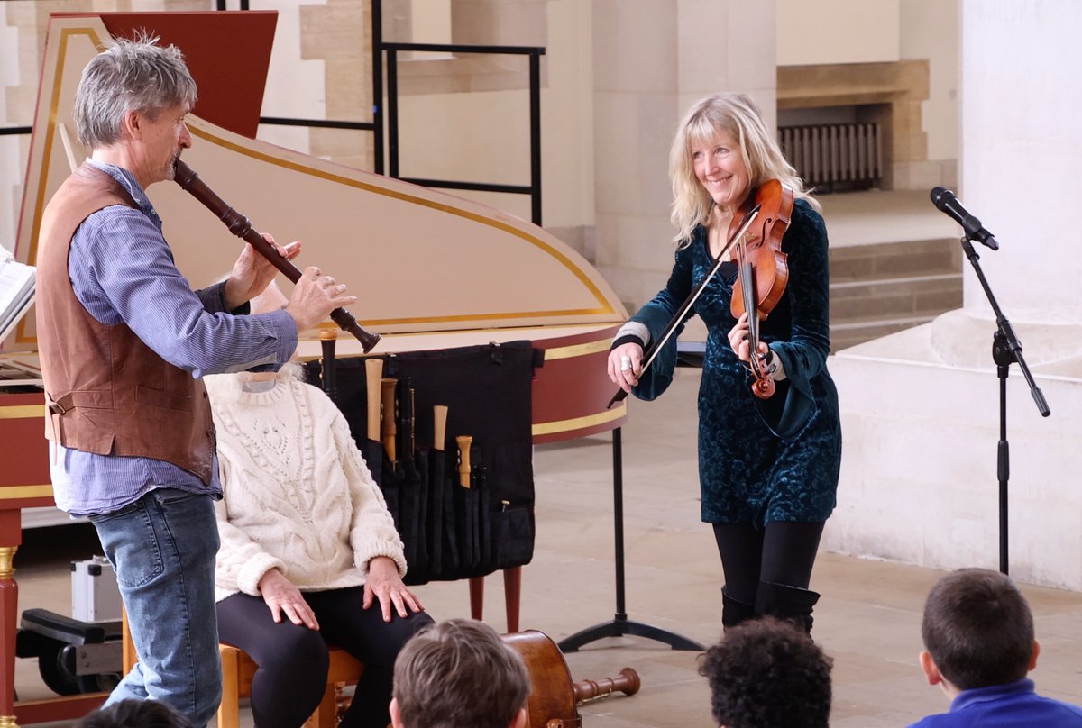 Last Friday, at @PortsmouthCath, @RedPriest4 introduced Baroque music to an audience of 250 young people, offering them the opportunity to participate in playing along to a piece by Handel.