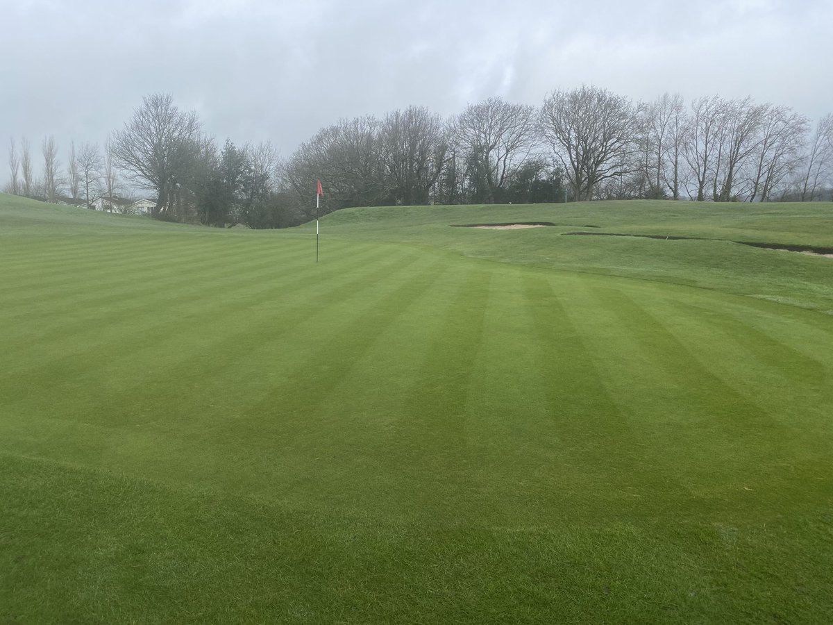 First cut on the greens this morning since renovations oh and 100+ mm rain.