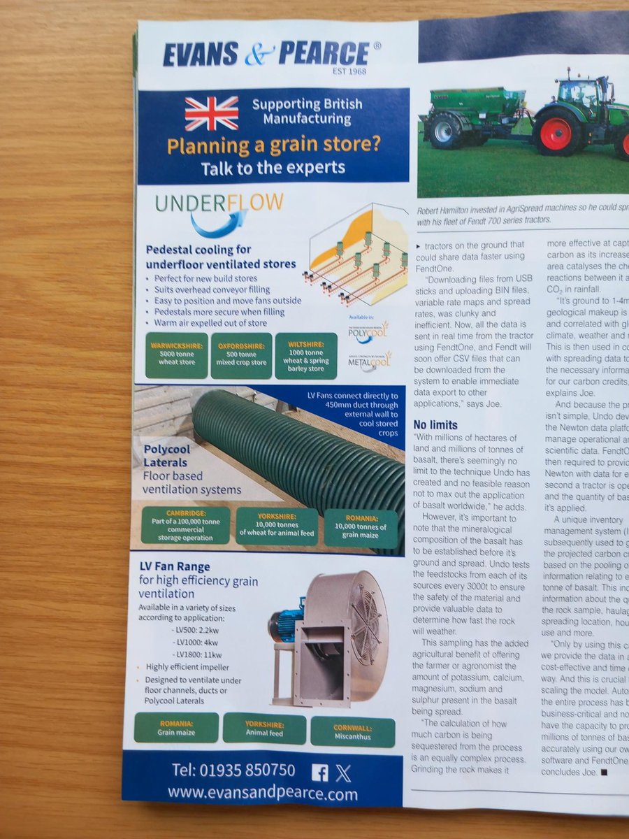 Great to see our advert in the March edition of CPM - Crop Production Magazine. Are you planning a grain store? Call us to talk through the many options we offer on 01935 850750.
#britishfarming #ukfarming #GrainStorage #farmsavedseed