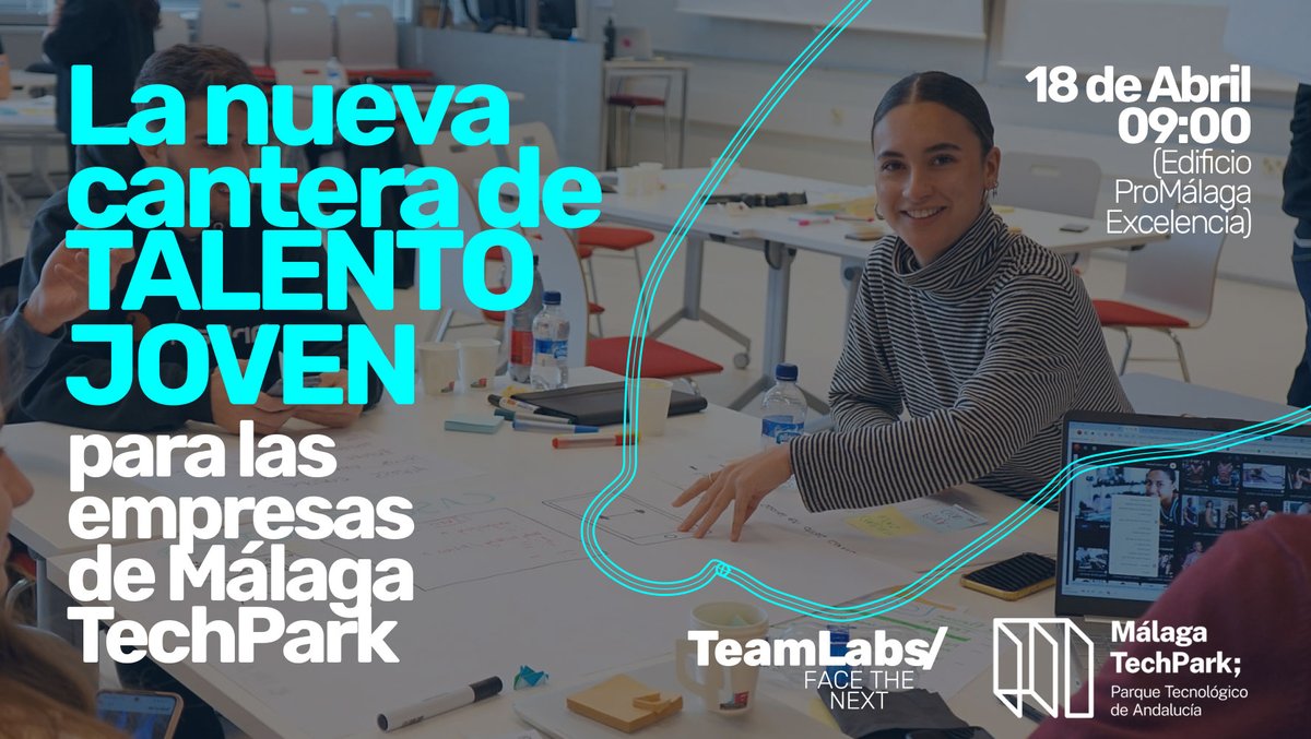 'La nueva cantera del talento joven para las empresas de #MálagaTechPark' es el evento de @teamlabs en el que conocerás a la comunidad de LEINNers, jóvenes listos para contribuir en cualquier empresa. 📆18/04 ⏰9:00h 📍ProMálaga Excelencia Inscripción: 👉teamlabs.es/evento/la-nuev…