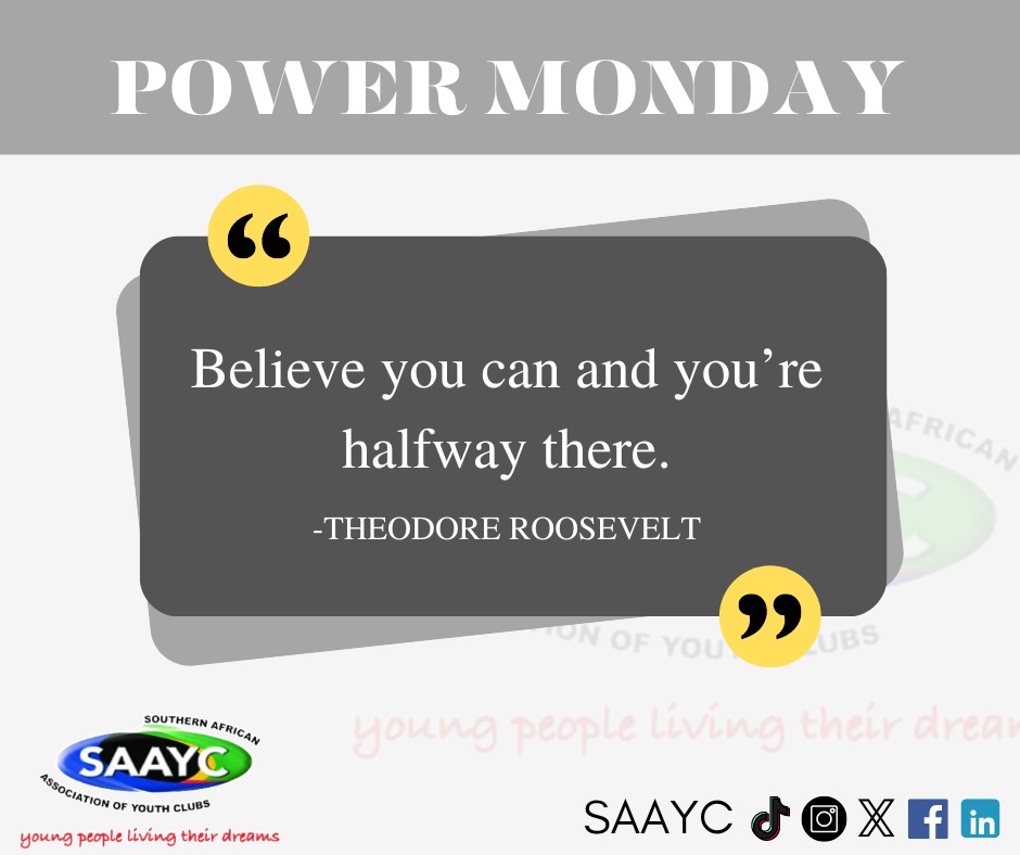 [POWER MONDAY] Believe that you will make it.✍️💪 #EmbraceFailure #PersistTowardsGreatness #SAAYC #Motivationmonday