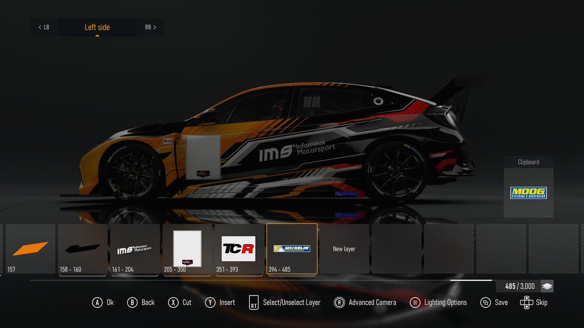Starting making a thing, my own livery for my own fictional team. Tons more to go as I'm not 100% with this yet.