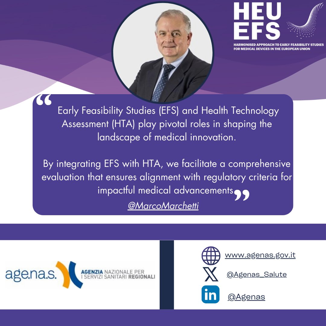 Excited to partner with @Agenas_Salute on @HEUEFS! 🤝 Together with @mmarchetti31, we aim to develop an EU #EFS Dashboard, which will markedly enhance the efficiency of the EU health tech landscape 📊🚀 and ultimately enhance patient care.👩‍⚕️👨‍⚕️ #EFS #HTA #MedicalResearch