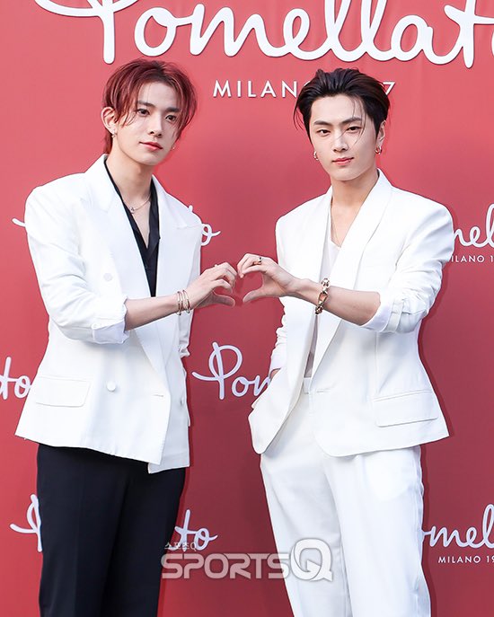 ENHYPEN's Heeseung and Jay attend a Pomellato event.