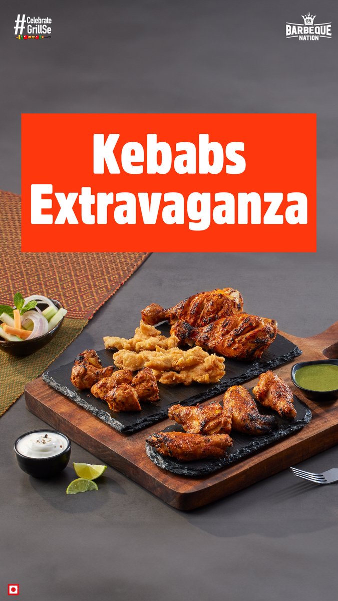 Can’t pick one? Then pick them all! Indulge in a range of succulent Kebabs at Barbeque Nation. Tap the link in bio and book your spot now! #barbeque_nation #barbequenation #kebab #kebabextravaganza