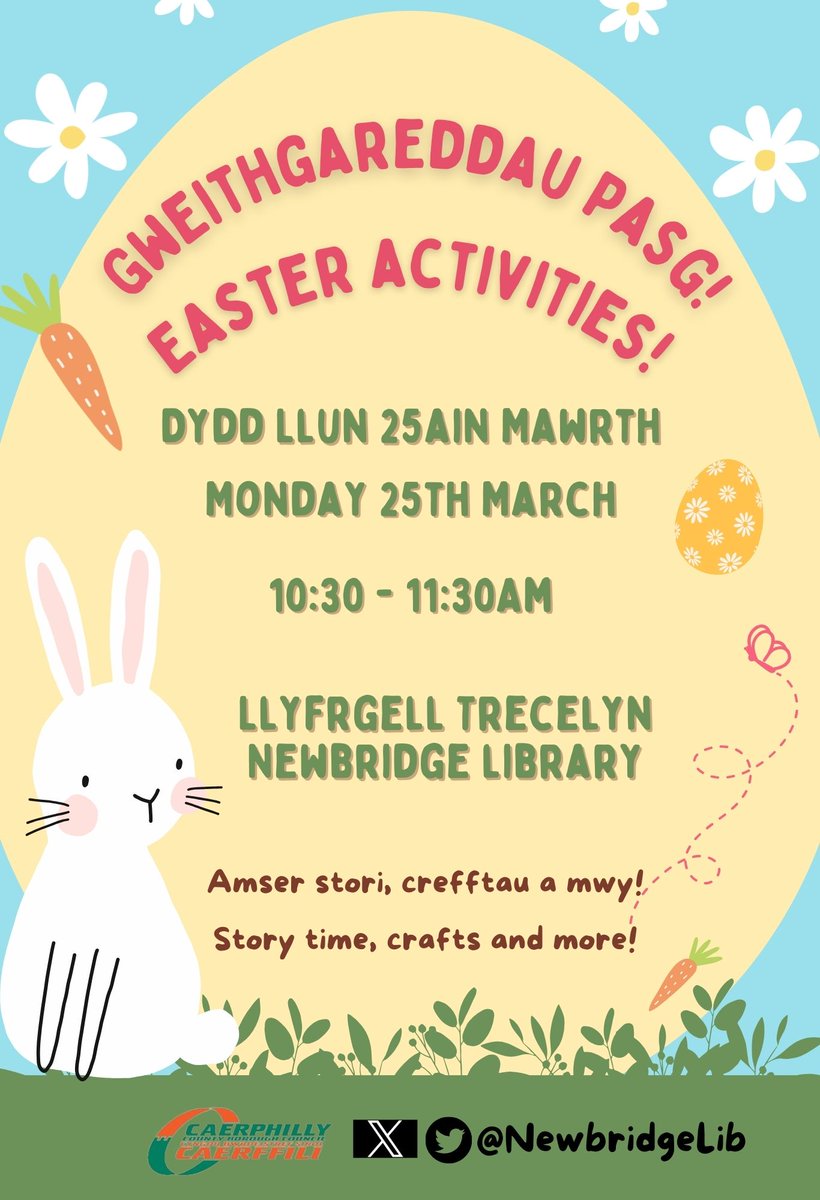 NewbridgeLib's tweet photo. π°π₯Mae'r Pasg yn dod! π₯π°
π°π₯Easter is coming!π₯π°
@CaerphillyDewis @CaerphillyLibs @TynewyddPrimary @PantsidePS @CHLPrimary @pentprimary @cwmgwyddon @TynpMrsSandMrsC @TynewyddNursery @TYNPMrsJenkins @ReviveNewbridge @CaerphillyFIS #FreeEasterActivities #Easter #easter2024 https://t.co/pdhpSnufy8
