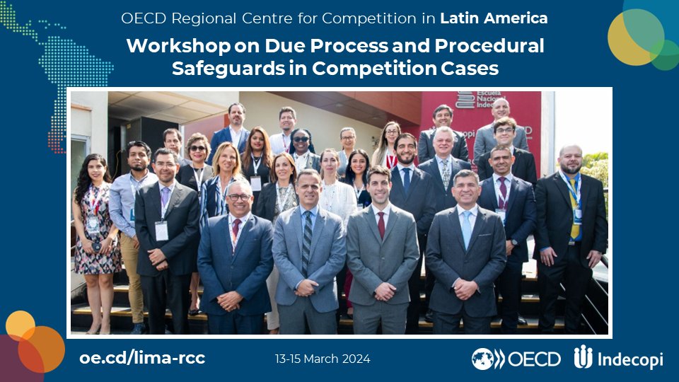 Lima, 13-15 March: 30+ participants from 14 jurisdictions in #LAC attended a workshop on #dueprocess  and #proceduralsafeguards. 

More about the #OECDcomp #LAC Centre: oe.cd/lima-rcc