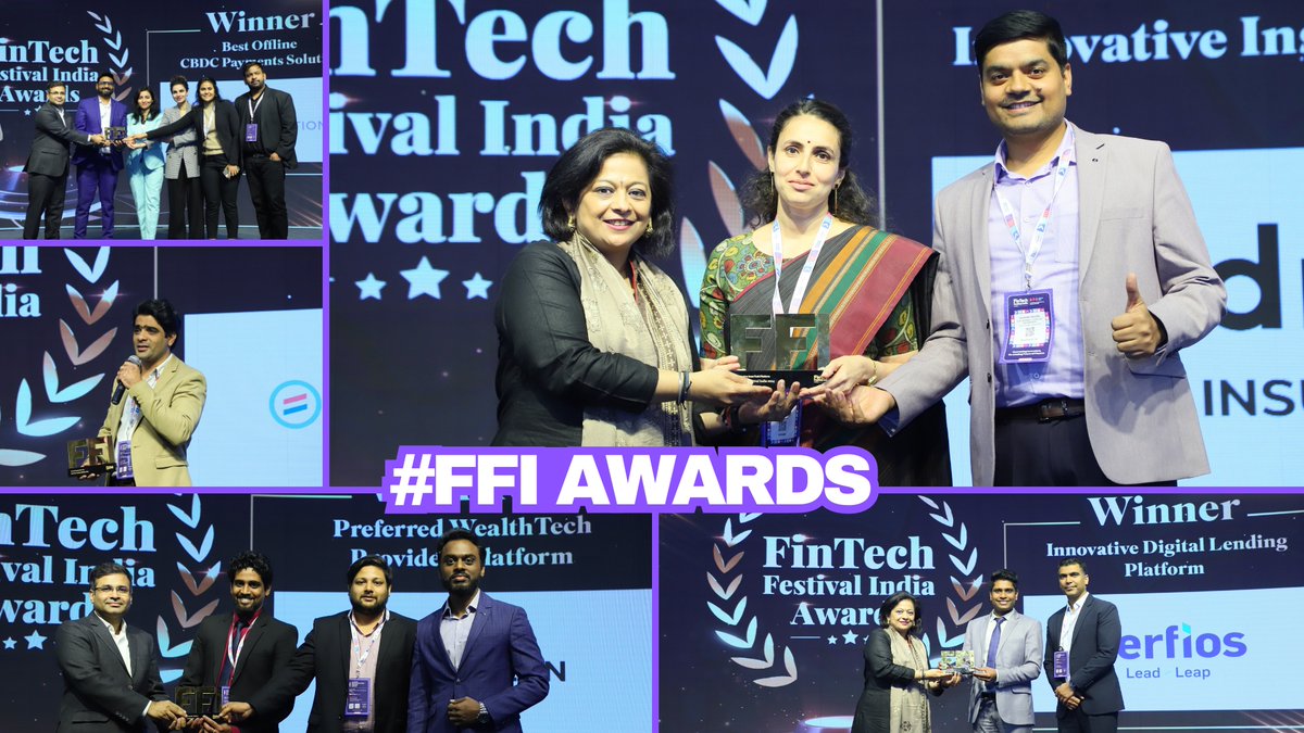 🏆🥇 Congratulations to the winners of FinTech Festival India Awards!
Way to go! You truly earned it. Keep up the amazing work and continue to innovate in the fintech industry. Here's to many more successes in the future🎈
#FFI2024 #FintechInnovation #AwardWinners #Fintech