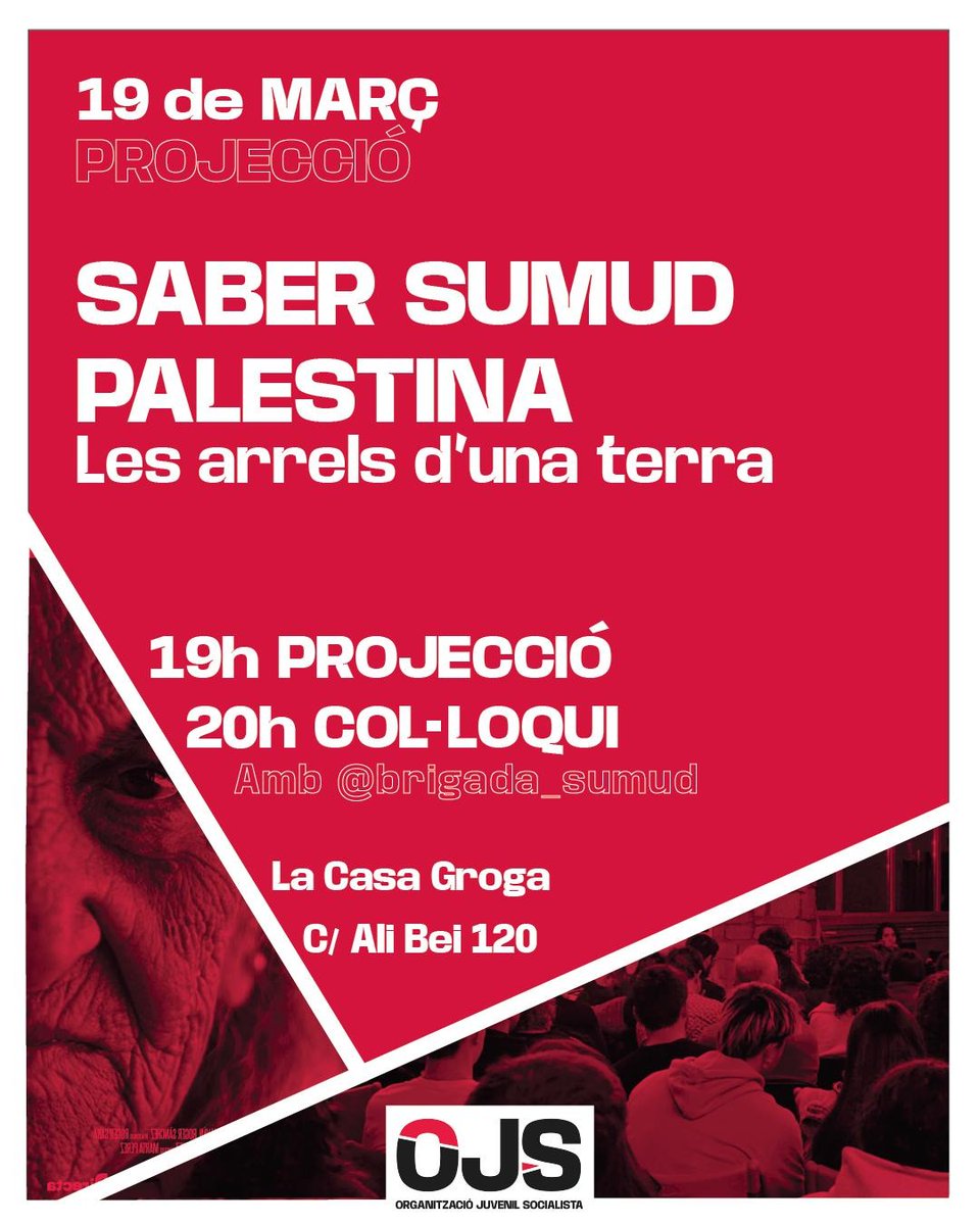 PROJECCIÓ | #SaberSumudPalestina

En un context mundial on el conflicte bèl·lic torna a ser d'actualitat, i la bel·ligerància entre estats no fa més que créixer i polaritzar el taulell mundial,  projectem aquest documental per a conèixer el procés de lluita de Palestina.