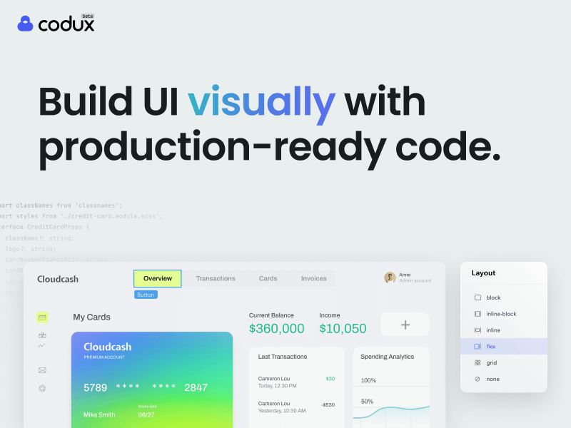 From our sponsor: Meet @CoduxIDE, the all-in-one visual development environment for teams. Edit CSS for any React project directly on the source code. Create applications, develop components and design UI as intended, all within web standards. Try it out: codux.hopp.to/codrops_twitter