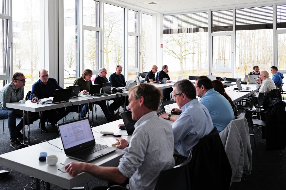 CIP4org's tweet photo. CIP4 Interop #44 in Munich, 11-15 March
This CIP4 Interop was held in Munich, Germany. There were representatives from companies that have implemented (X)JDF integration of MIS, workflow management systems or device drivers. Attendance was quite high with over 20 participants. https://t.co/MAErDZyGu0
