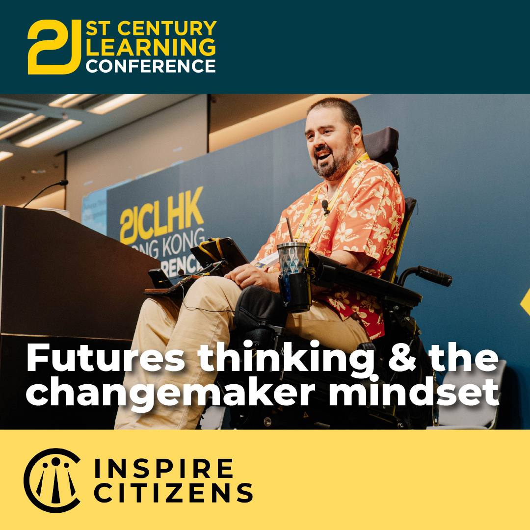 Did you catch the keynote from @ICGlobalCitizen @scottj_onwheels at the 21 CL conference? Scott says: 'Changemakers and global citizens, it is important for students to understand that the future is not fixed, but rather something that can be shaped through their actions...'