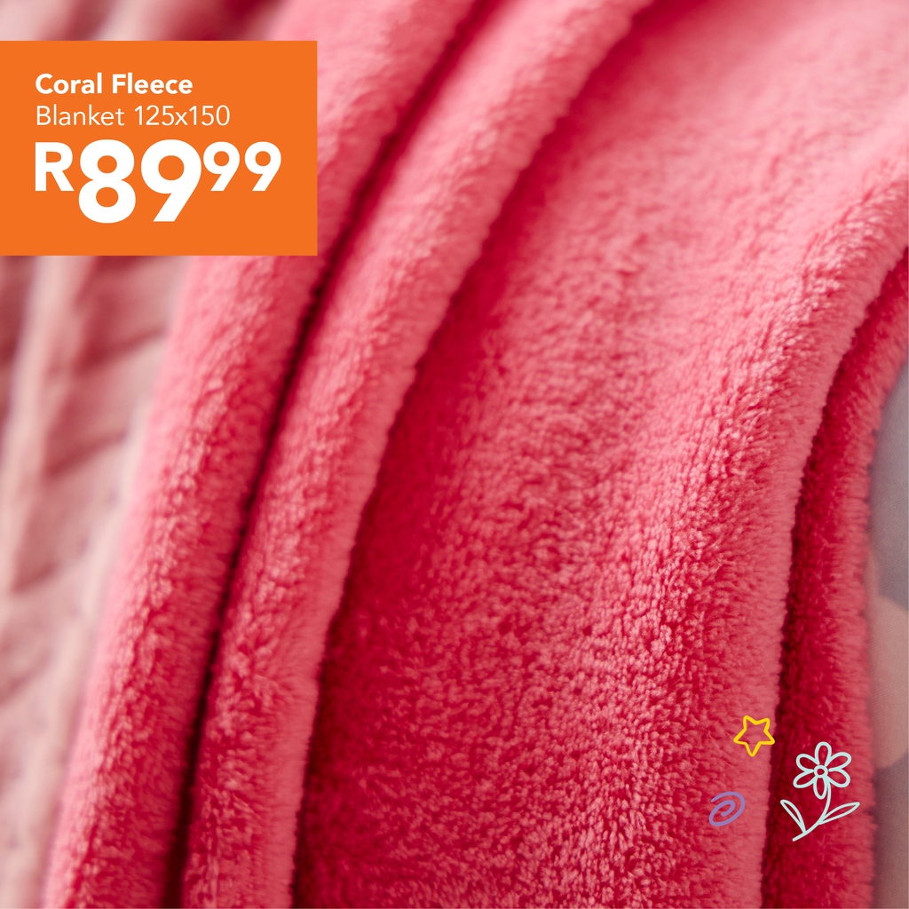 Sheet Street ZA on X: Complete your little ones bedroom with our perfectly  co-ordinated coral fleece blankets. Click here  to  shop now. 102141977 Coral Fleece Blanket 125X150CM R89.99   / X