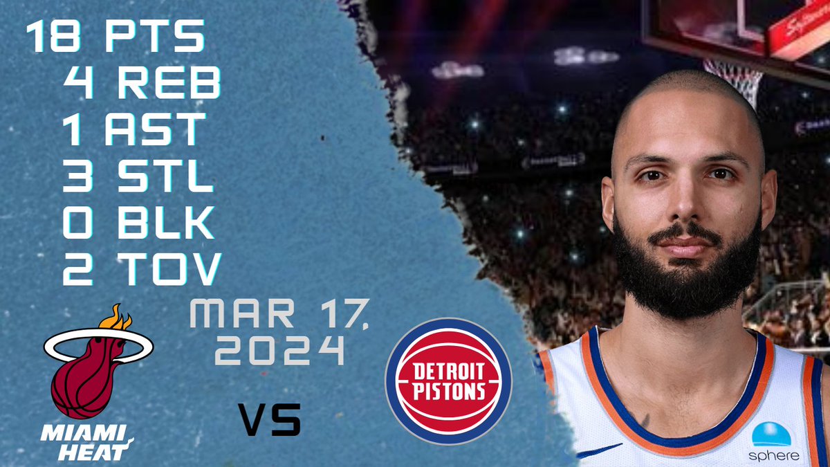 NBAPlayersHigh's tweet photo. Evan Fournier Stats for nba regular season game vs HEAT - 17-03-2024 https://t.co/CPCvAuNsWI
#EvanFournier #Evan #Fournier #nba #nbastats #nbahighlights #basketball #detroit #pistons #pistons #detroitpistons #Evanstats #Fournierstats https://t.co/UfJAktifrZ
