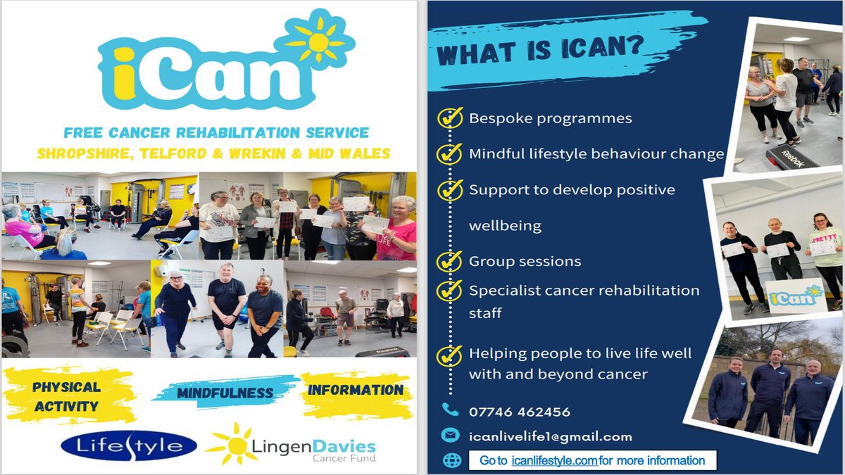 Do you know someone in #Powys with a cancer diagnosis who is struggling with their wellbeing? This brilliant FREE course starts at Plas Dolerw in Newtown on 9 April, or online on 26 March. Described as 'a game changer' by previous participants. #MidWales #Cancer #iCan