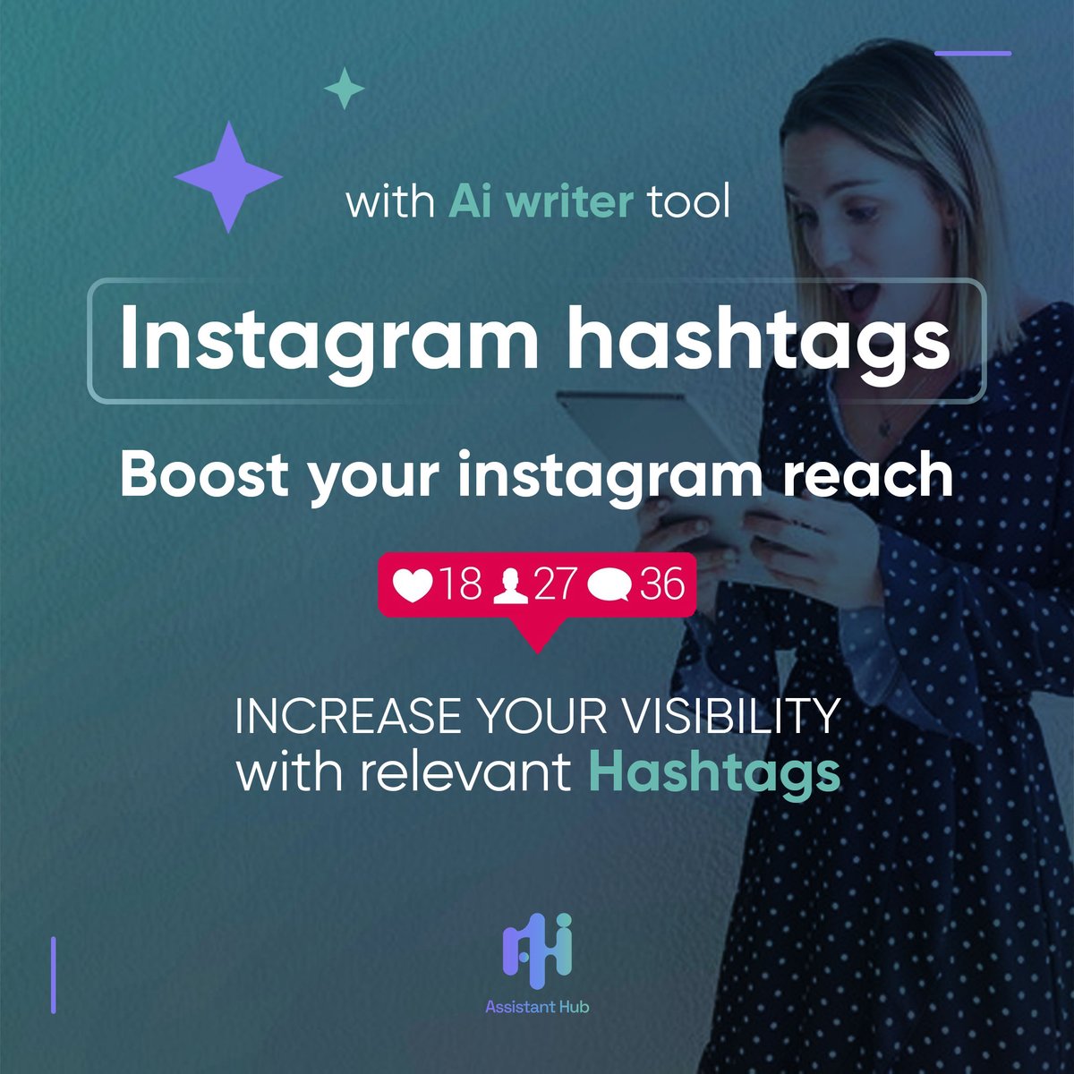 Assistanthubai's tweet image. Boost your Instagram visibility effortlessly with AI-generated hashtags! Elevate your reach and engagement with relevant tags tailored just for you. 🚀📸
Subscribe to our website. Link in Bio.
#assistanthub #AI #HashtagGenerator #InstagramVisibilit