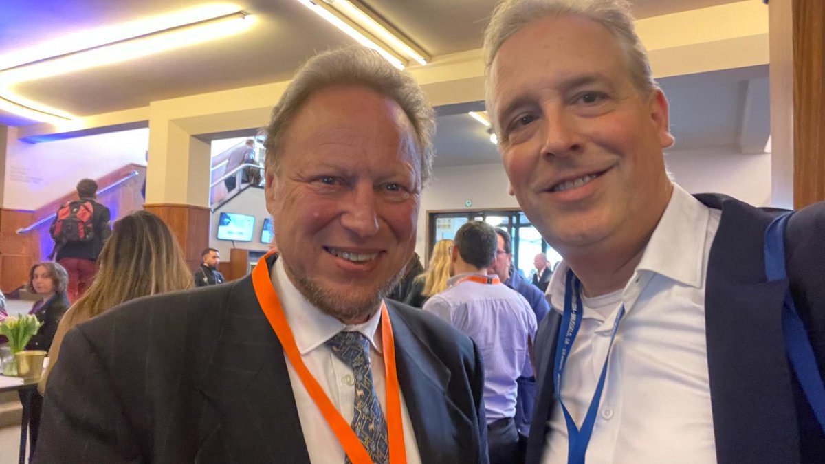 Exchange between Michael Koehler (Ambassador and co-lead of the Grand Bargain) and Arjen Joosse (Chairperson of the Dutch Relief Alliance). #EHF2024 #EuropeanHumanitarianForum #DutchReliefAlliance