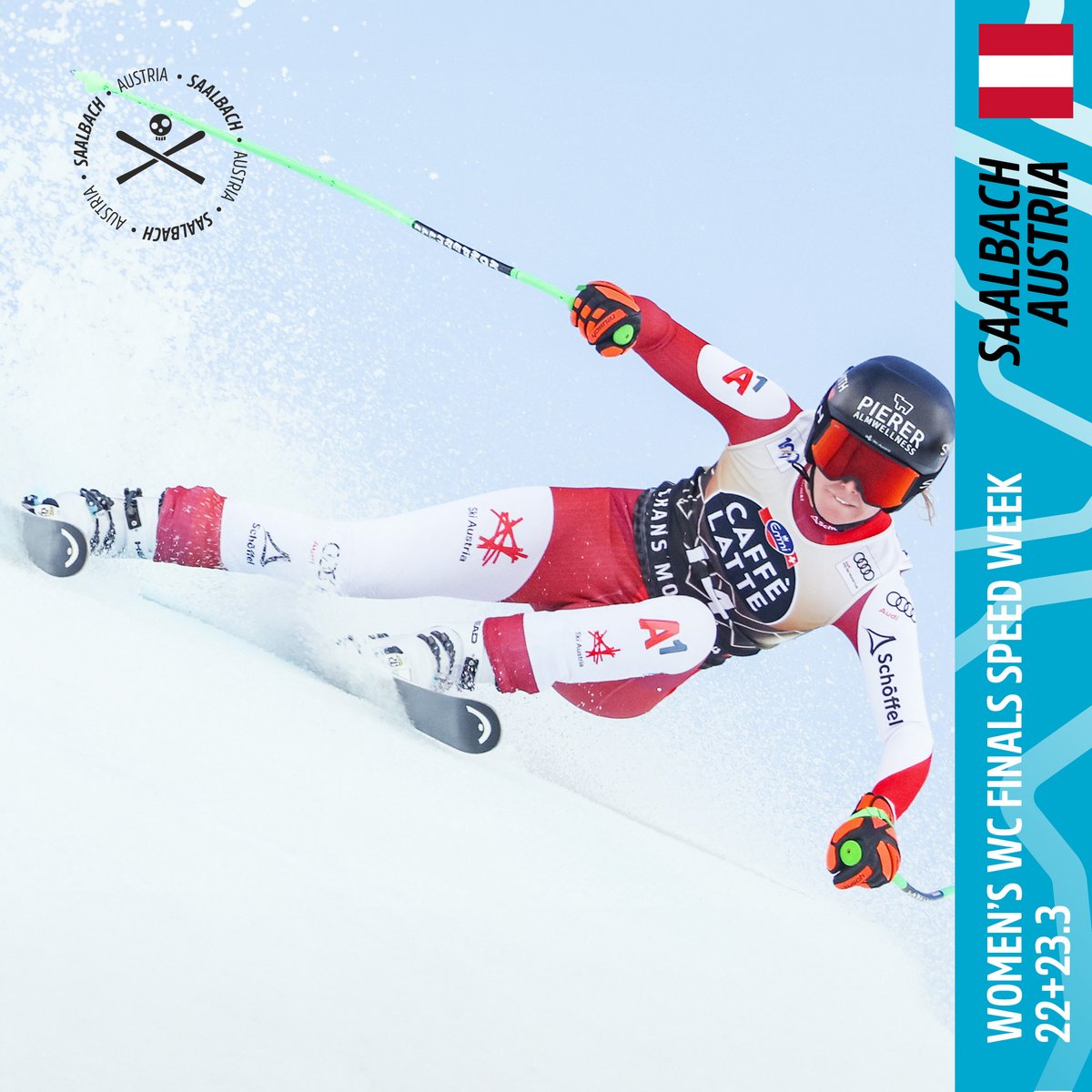 World Cup Finals Speed Week in Saalbach Hinterglemm coming up. Conny Huetter has already won a Super G this winter, so looking forward racing in front of her home fans in Austria.